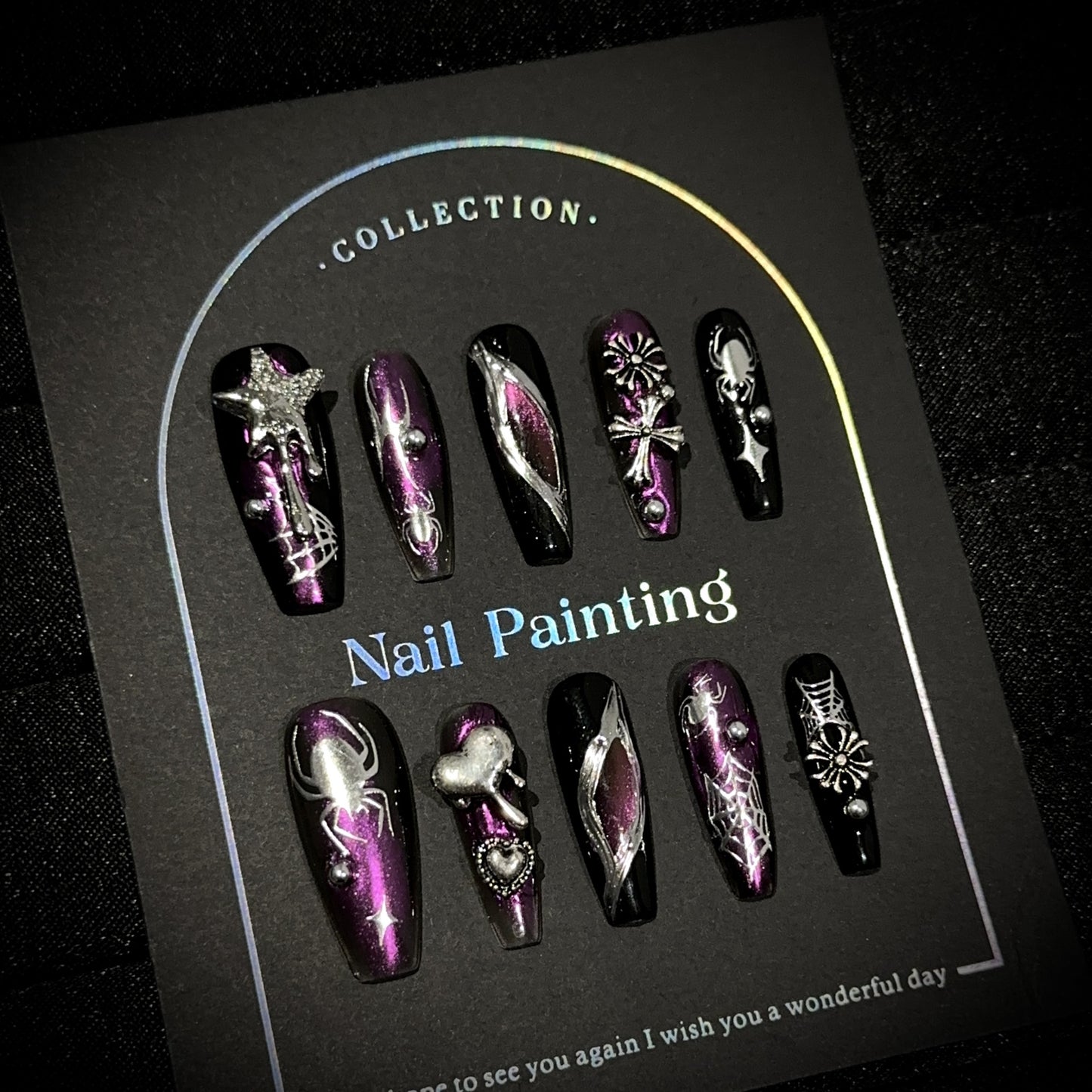 Handmade Press On Nails C329
