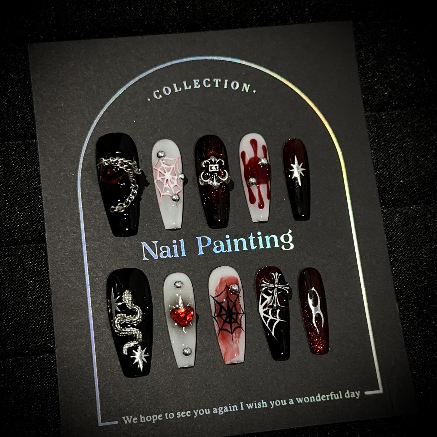 Handmade Press On Nails C331