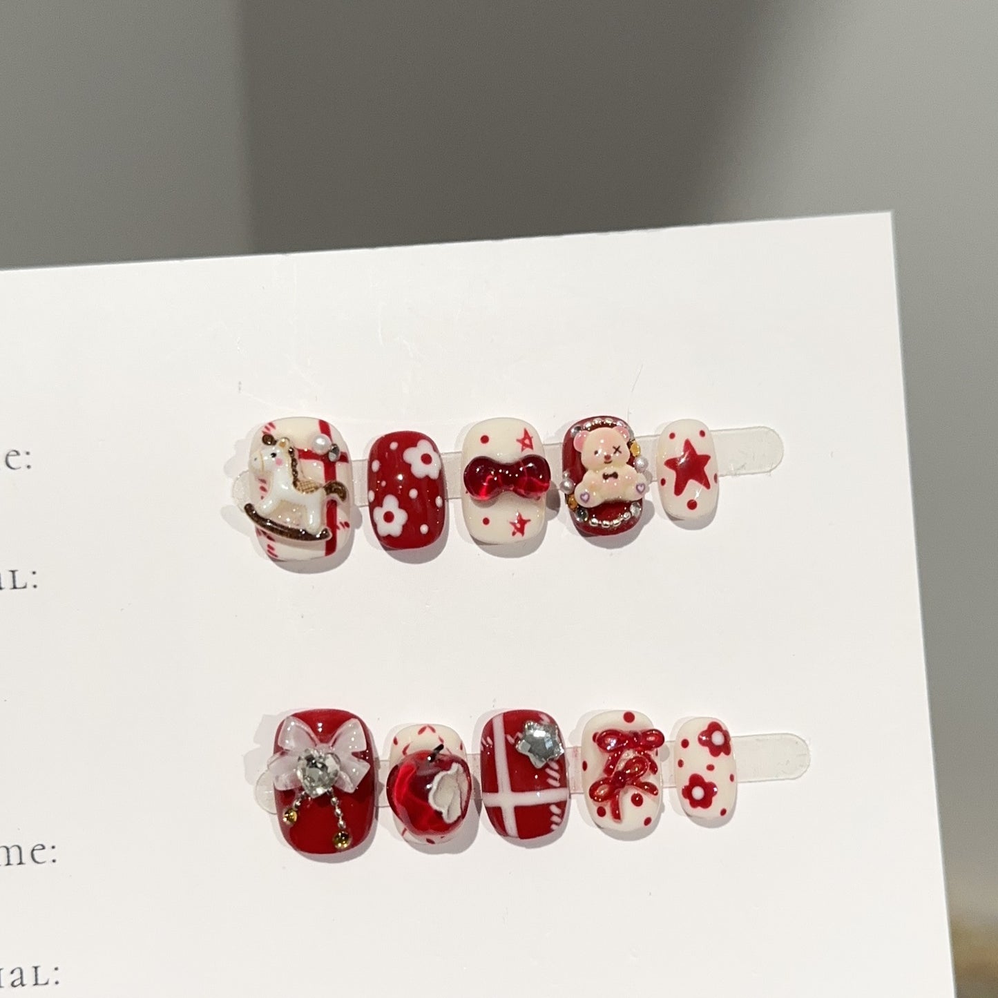 Handmade Press On Nails C376