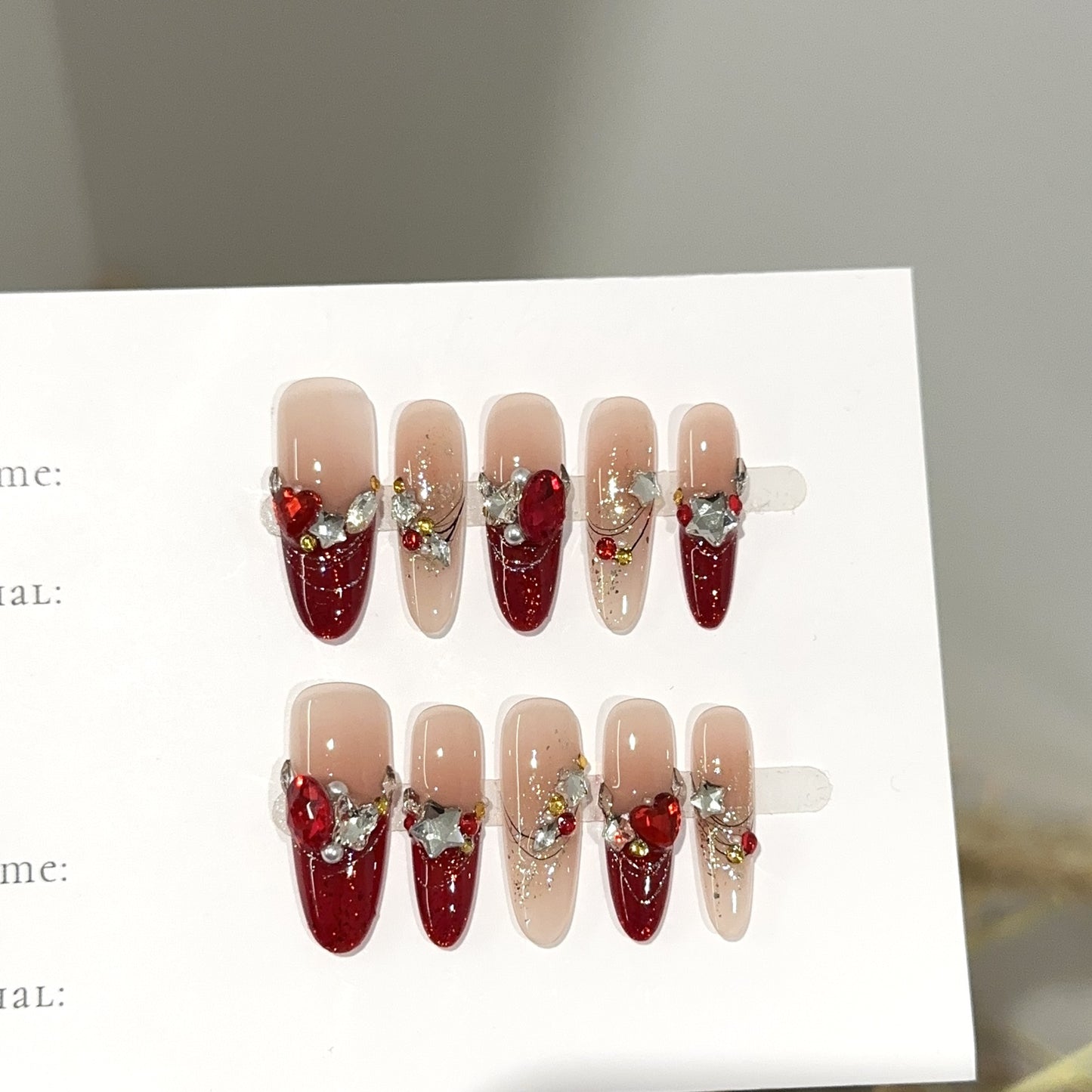 Handmade Press On Nails C385