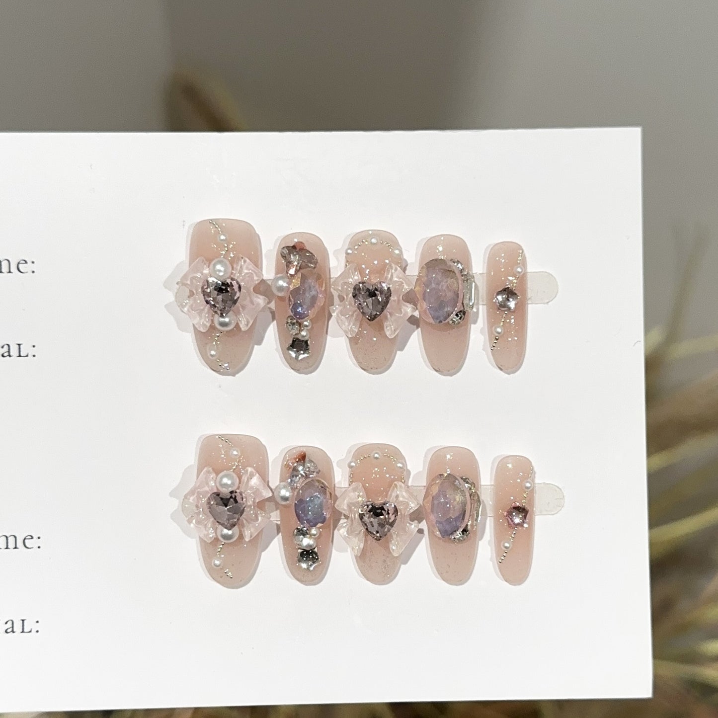 Handmade Press On Nails C386
