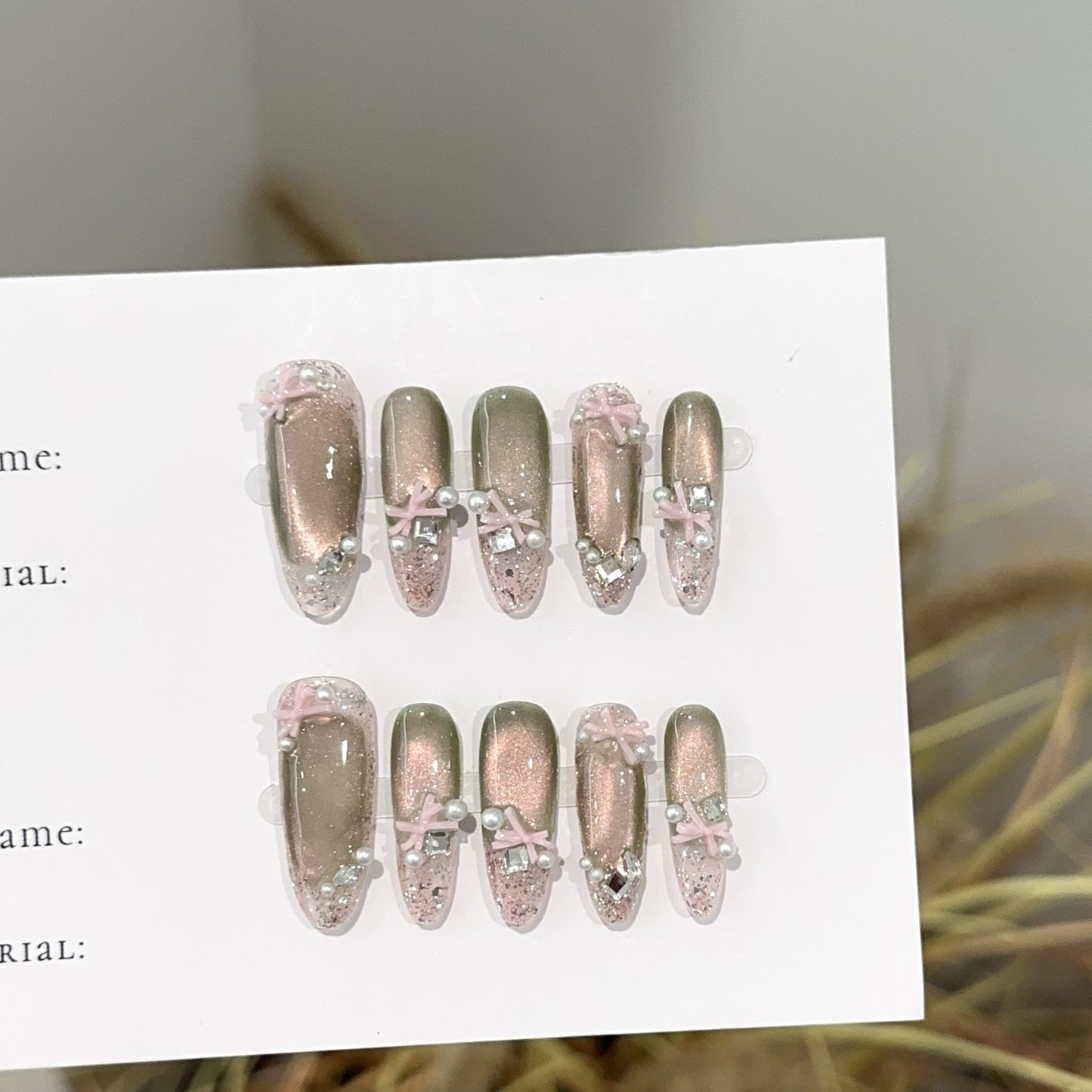 Handmade Press On Nails C409