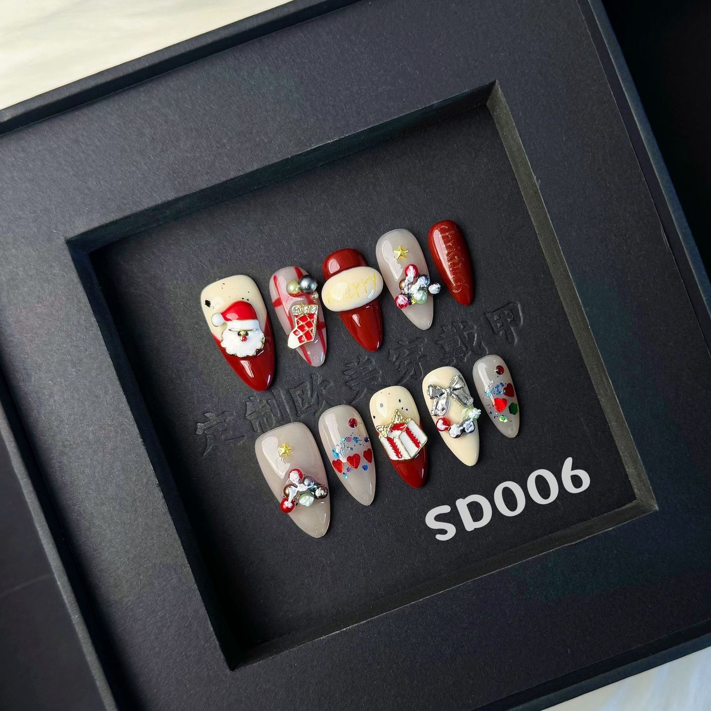 Handmade press on nail SD006