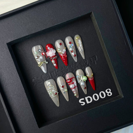 Handmade press on nail SD008