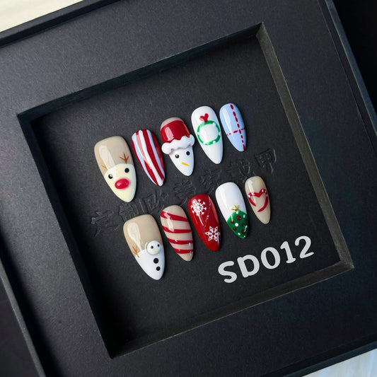 Handmade press on nail SD012