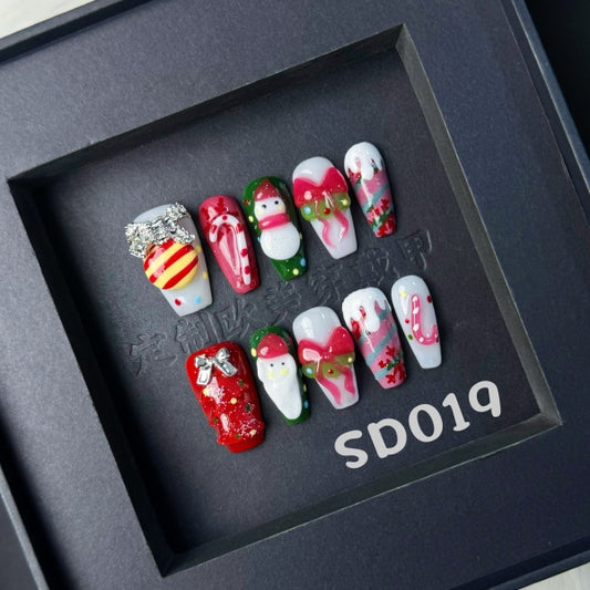 Handmade press on nail SD019