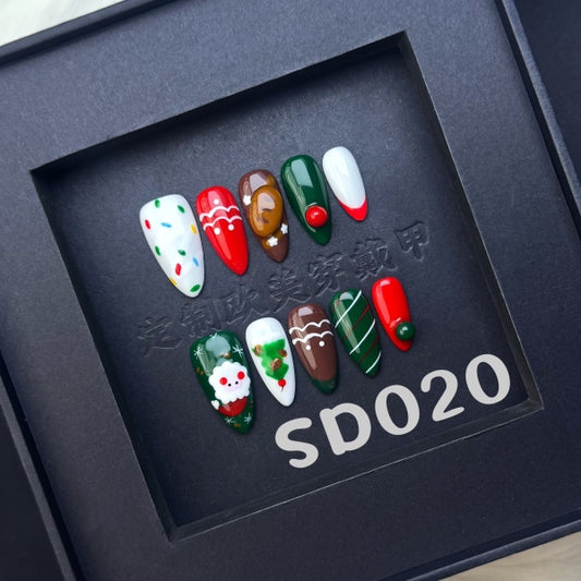 Handmade press on nail SD020