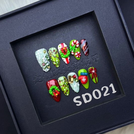 Handmade press on nail SD021