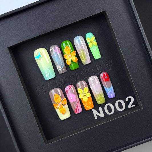 Handmade press on nail N002