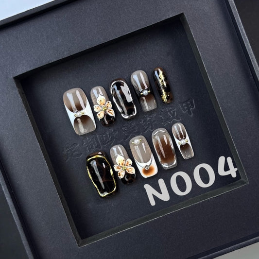 Handmade press on nail N004