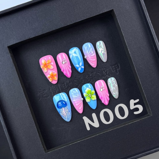 Handmade press on nail N005