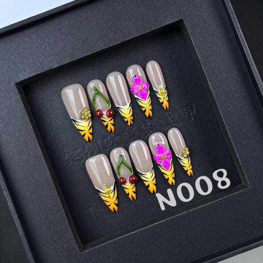 Handmade press on nail N008