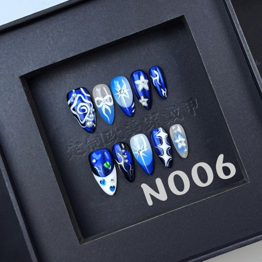 Handmade press on nail N006