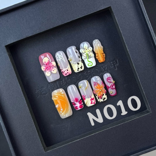 Handmade press on nail N010