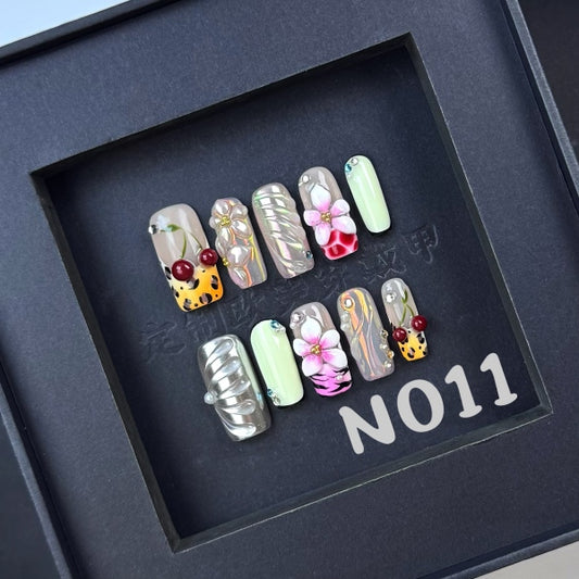 Handmade press on nail N011