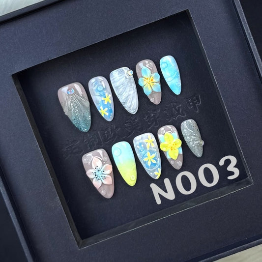 Handmade press on nail N003