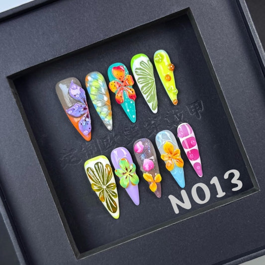 Handmade press on nail N013