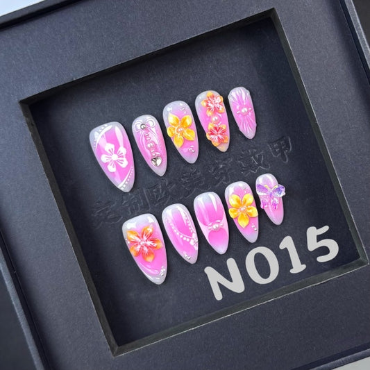 Handmade press on nail N015