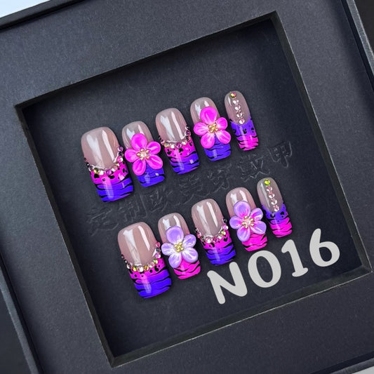 Handmade press on nail N016