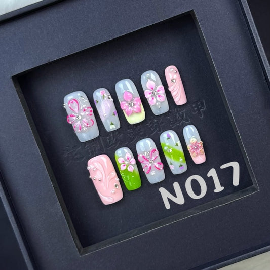 Handmade press on nail N017