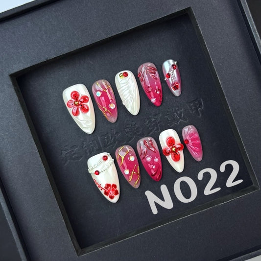 Handmade press on nail N022