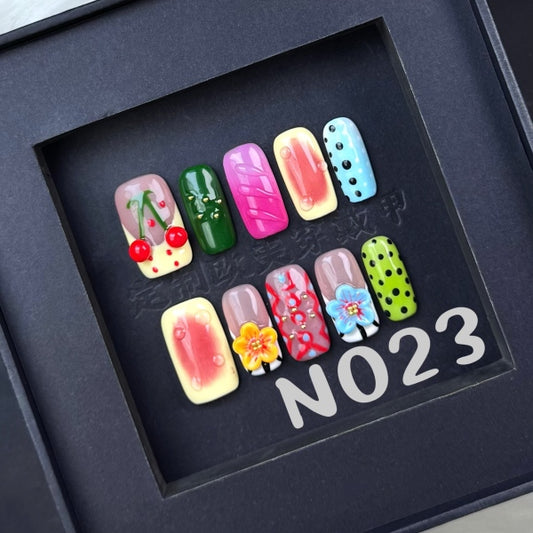 Handmade press on nail N023