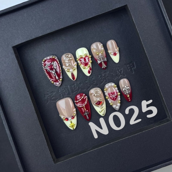 Handmade press on nail N025