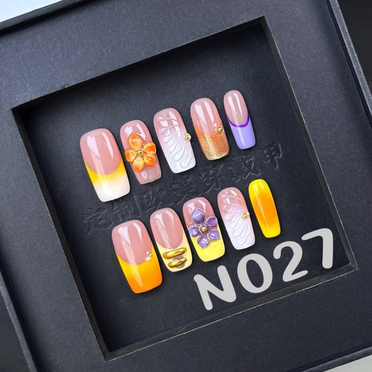 Handmade press on nail N027