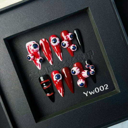 Handmade press on nail YW002