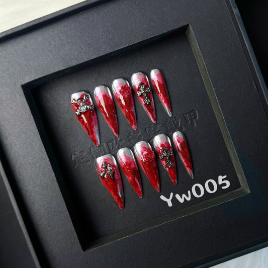 Handmade press on nail YW005