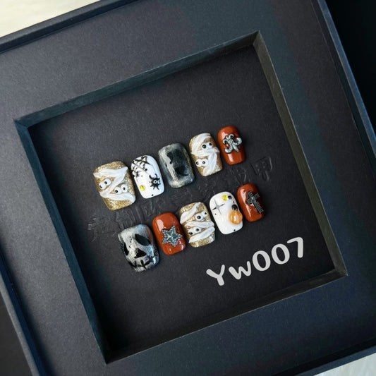 Handmade press on nail YW007