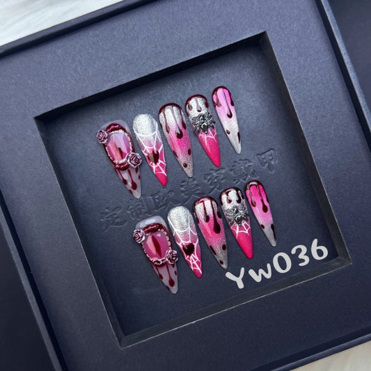 Handmade press on nail YW036