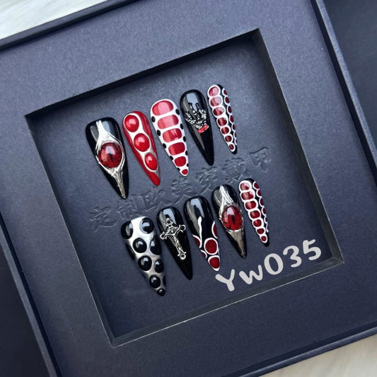 Handmade press on nail YW035