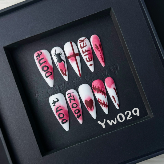 Handmade press on nail YW029