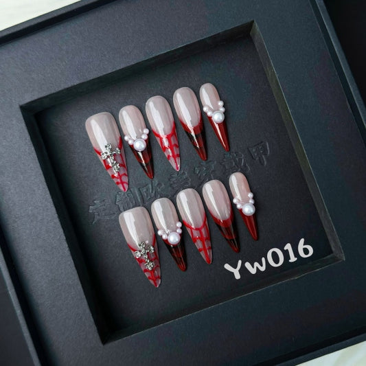 Handmade press on nail YW016