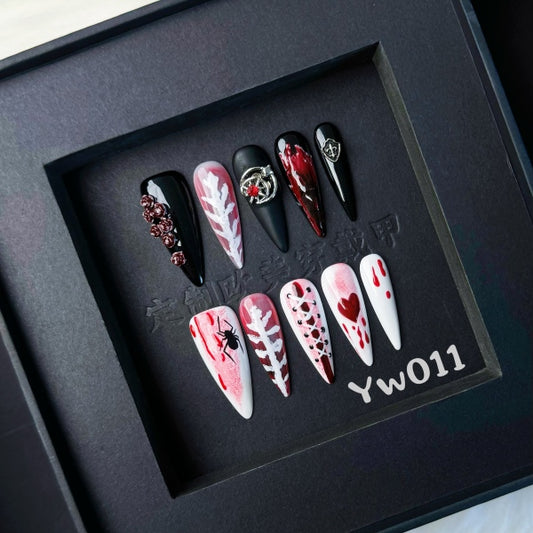 Handmade press on nail YW011