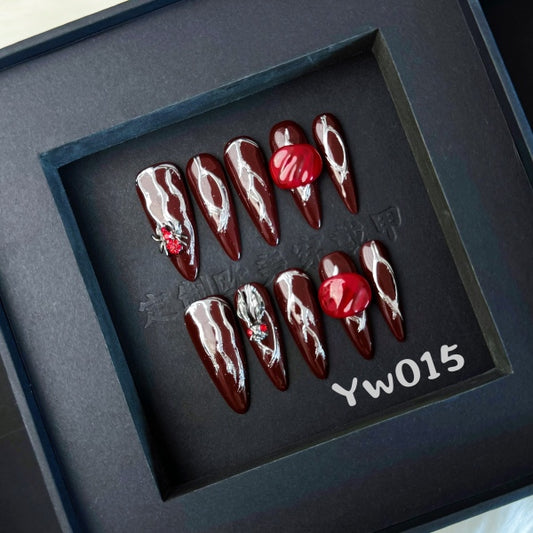 Handmade press on nail YW015