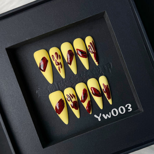 Handmade press on nail YW003