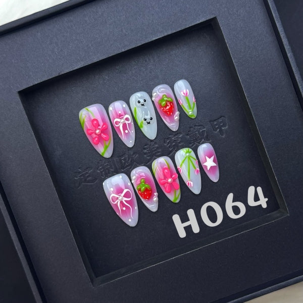 Handmade press on nail H064