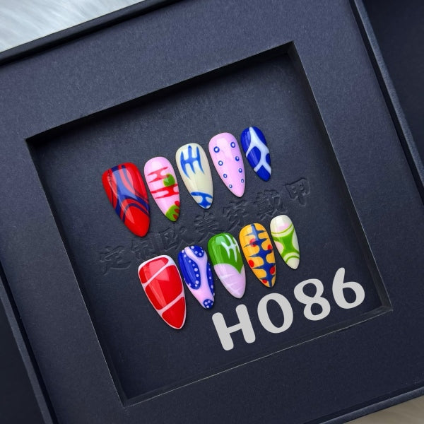 Handmade press on nail H086