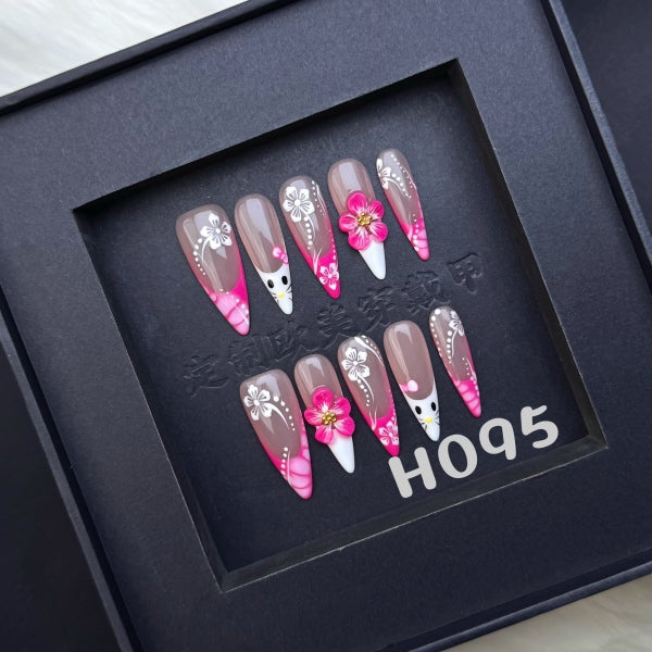 Handmade press on nail H095