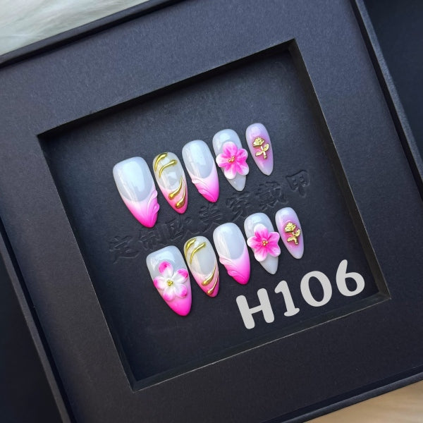 Handmade press on nail H106