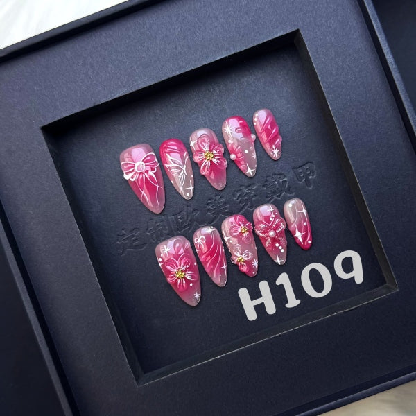 Handmade press on nail H109