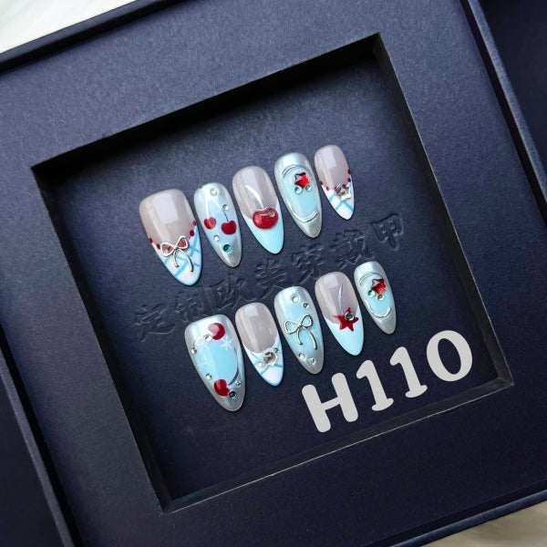 Handmade press on nail H110