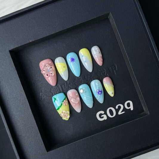 Handmade press on nail G029