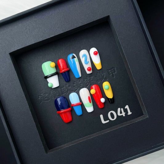 Handmade press on nail L041