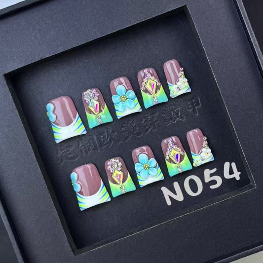 Handmade press on nail N054