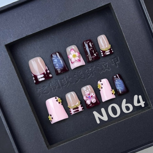 Handmade press on nail N064