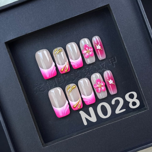 Handmade press on nail N028