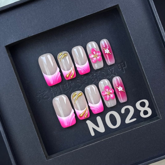 Handmade press on nail N028